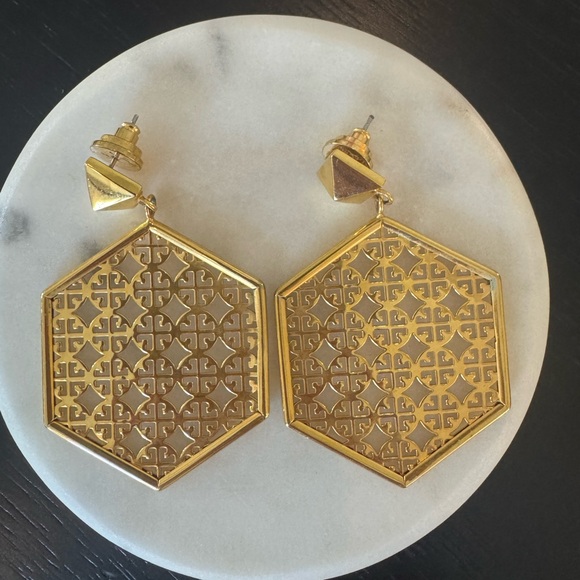 Tory Burch Jewelry - Tory Burch Gold Geometric Earrings